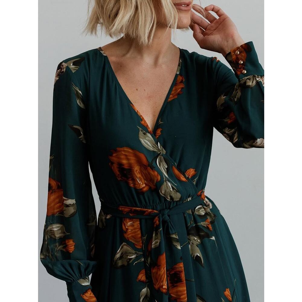 Baltic Born Lydia Deep Topaz Floral Maxi Dress NWT - Picture 3 of 6